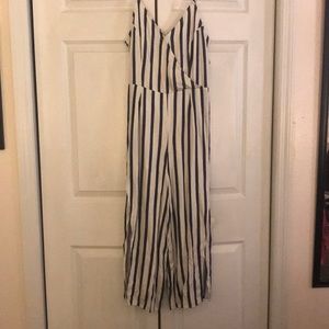 Women’s Navy/White stripped jumpsuit